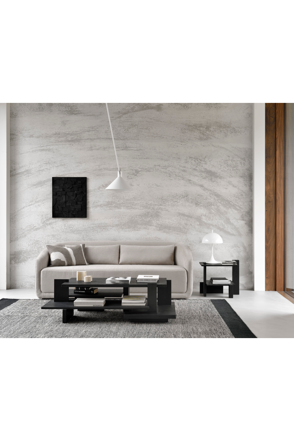   Black Teak Architectural Coffee Table | Oroa.com