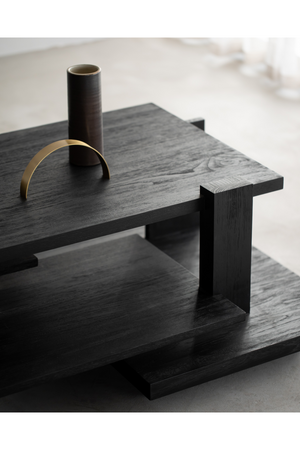   Black Teak Architectural Coffee Table | Oroa.com