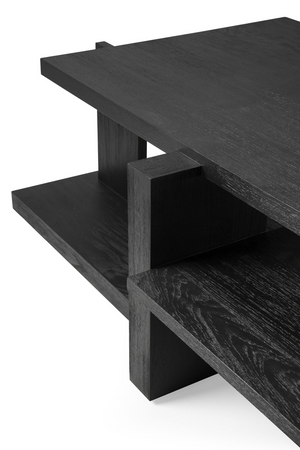   Black Teak Architectural Coffee Table | Oroa.com