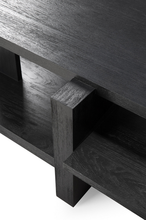   Black Teak Architectural Coffee Table | Oroa.com