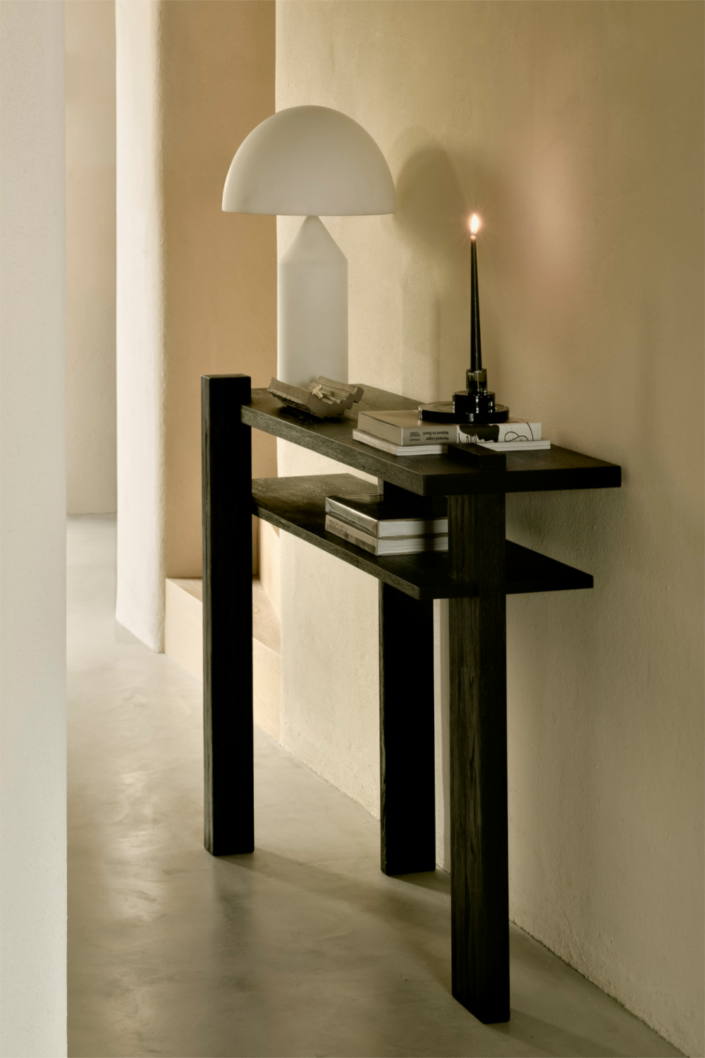   Black Teak Modern Console | Oroa.com