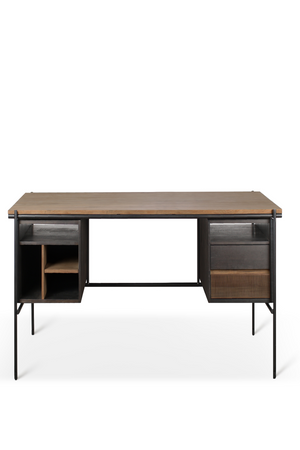  Teak Desk With Drawers | Oroa.com
