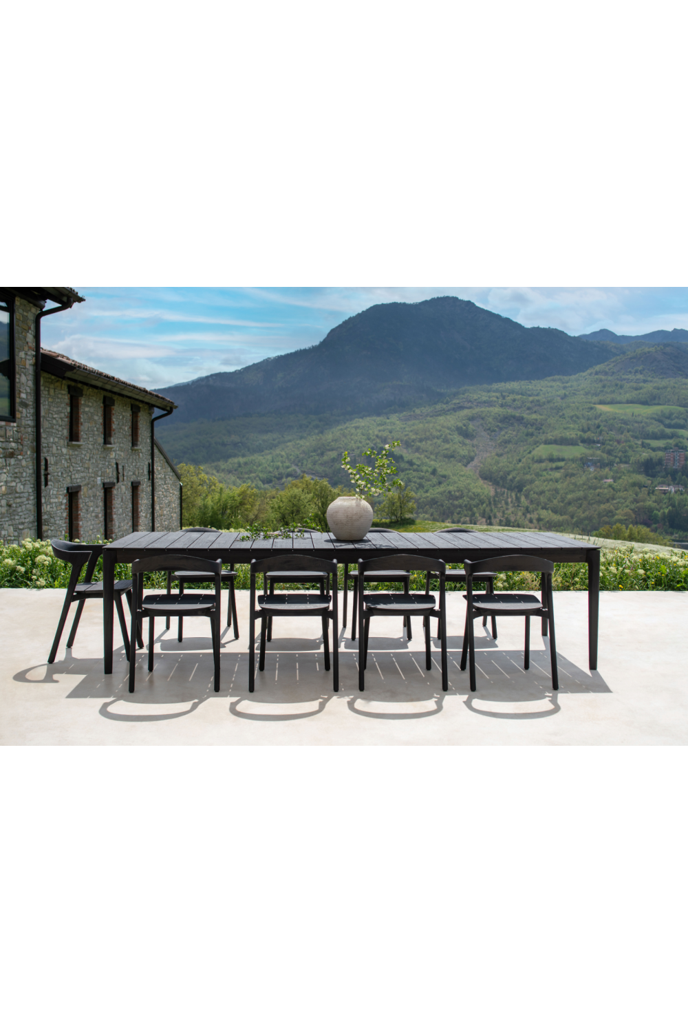   Black Teak Outdoor Dining Chair | Oroa.com