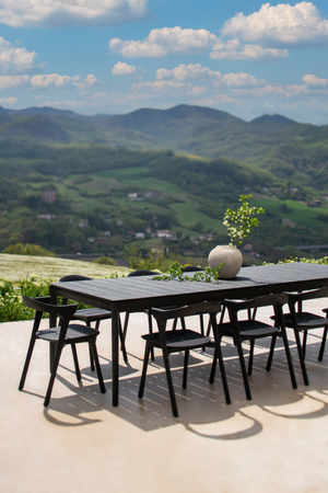   Black Teak Outdoor Dining Chair | Oroa.com