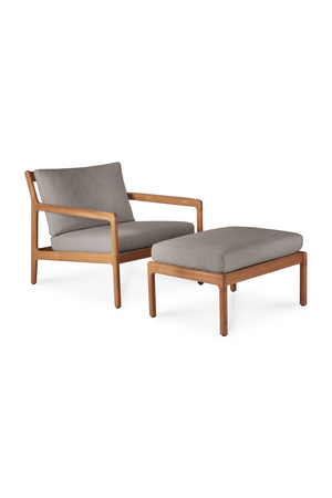   Natural Teak Outdoor Ottoman | Oroa.com