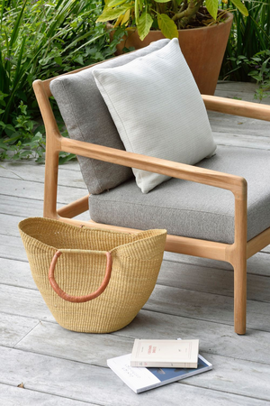   Teak Framed Outdoor Lounge Chair | Oroa.com