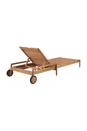   Teak Adjustable Outdoor Lounger | Oroa.com