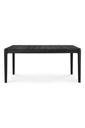   Black Teak Outdoor Dining Table | Oroa.com