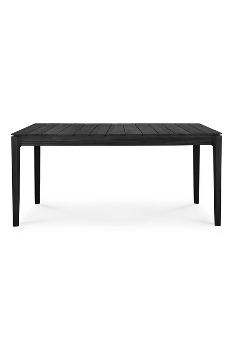   Black Teak Outdoor Dining Table | Oroa.com
