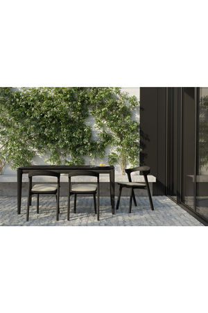   Black Teak Outdoor Dining Table | Oroa.com