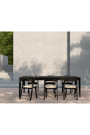  Black Teak Outdoor Dining Table | Oroa.com