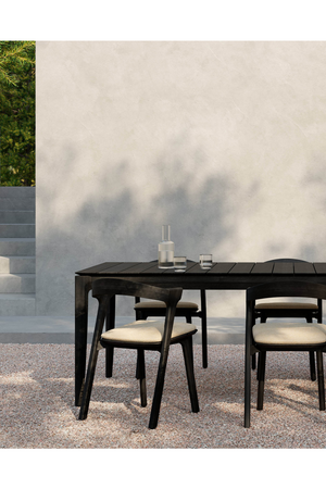   Black Teak Outdoor Dining Table | Oroa.com