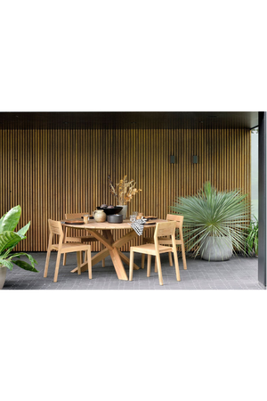   Solid Teak Outdoor Dining Table | Oroa.com