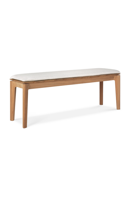   2-Seater Teak Cushioned Outdoor Bench | Oroa.com