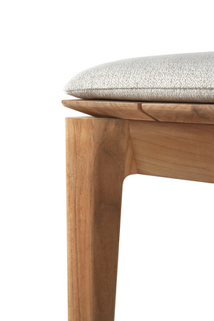   2-Seater Teak Cushioned Outdoor Bench | Oroa.com