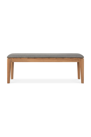   2-Seater Teak Cushioned Outdoor Bench | Oroa.com