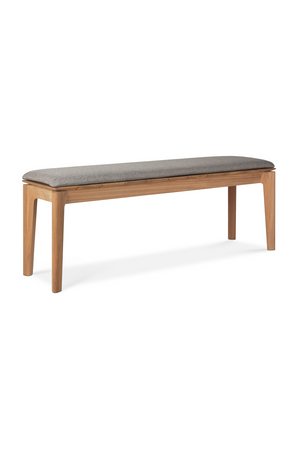   2-Seater Teak Cushioned Outdoor Bench | Oroa.com