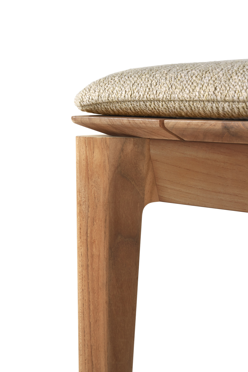  2-Seater Teak Cushioned Outdoor Bench | Oroa.com
