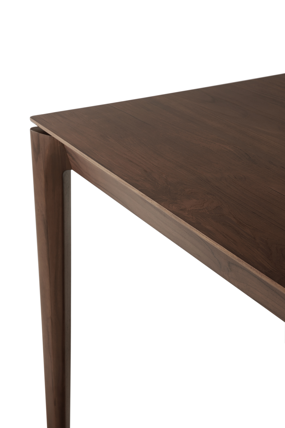   Teak Brown Minimalist Dining Table | Oroa.com