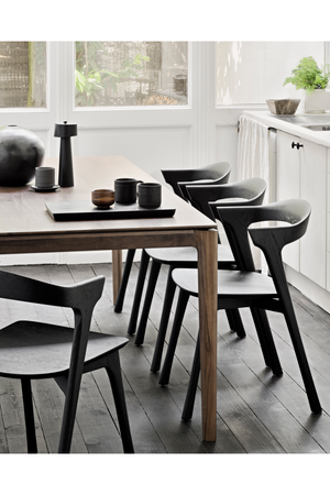   Teak Brown Minimalist Dining Table | Oroa.com