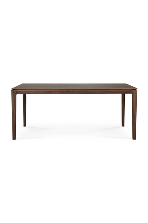   Teak Brown Minimalist Dining Table | Oroa.com