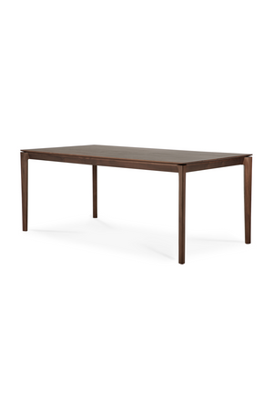   Teak Brown Minimalist Dining Table | Oroa.com