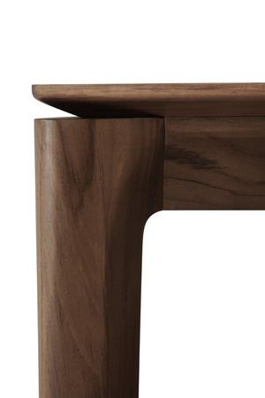   Teak Brown Minimalist Dining Table | Oroa.com
