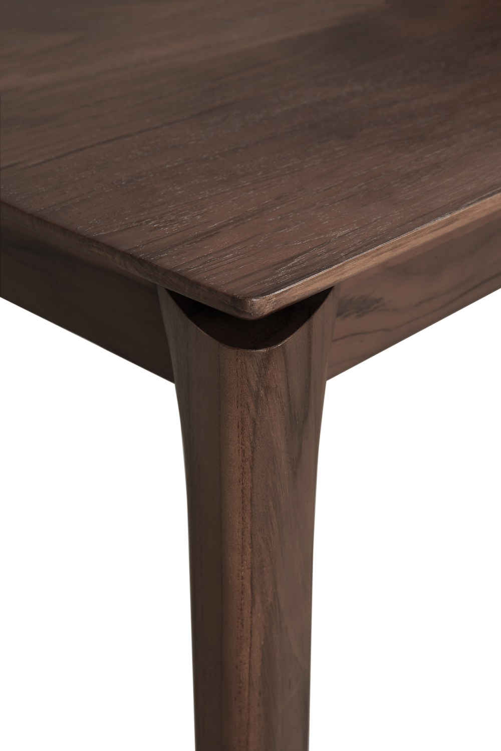   Teak Brown Minimalist Dining Table | Oroa.com