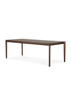   Teak Brown Minimalist Dining Table | Oroa.com