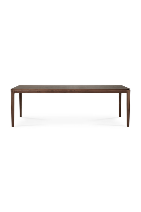   Teak Brown Minimalist Dining Table | Oroa.com