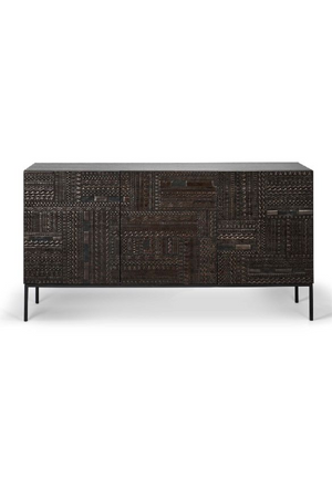   Black Teak Carved Sideboard | Oroa.com