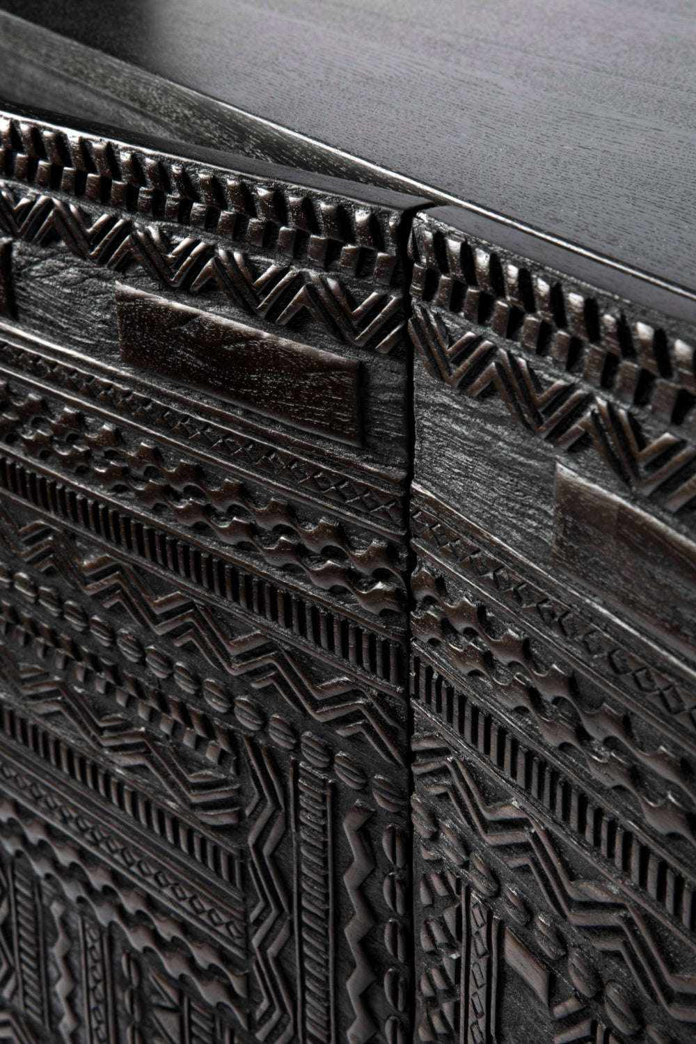   Black Teak Carved Sideboard | Oroa.com