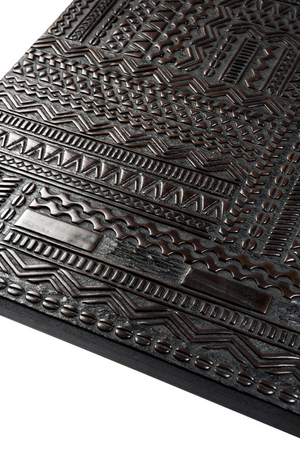   Carved Teak Coffee Table | Oroa.com