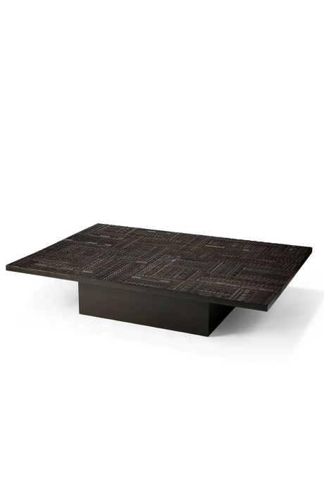   Carved Teak Coffee Table | Oroa.com