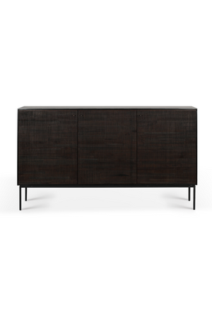   Varnished Teak Black Sideboard | Oroa.com