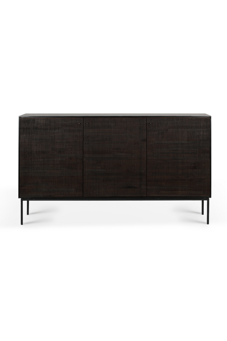   Varnished Teak Black Sideboard | Oroa.com