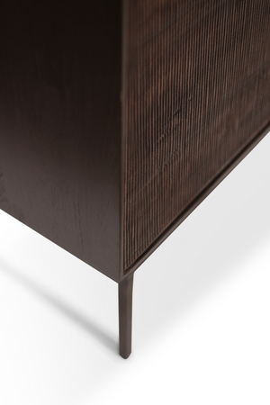   Varnished Teak Black Sideboard | Oroa.com