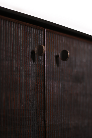   Varnished Teak Black Sideboard | Oroa.com
