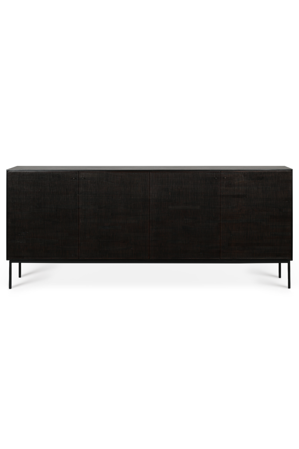  Varnished Teak Black Sideboard | Oroa.com