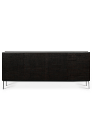   Varnished Teak Black Sideboard | Oroa.com