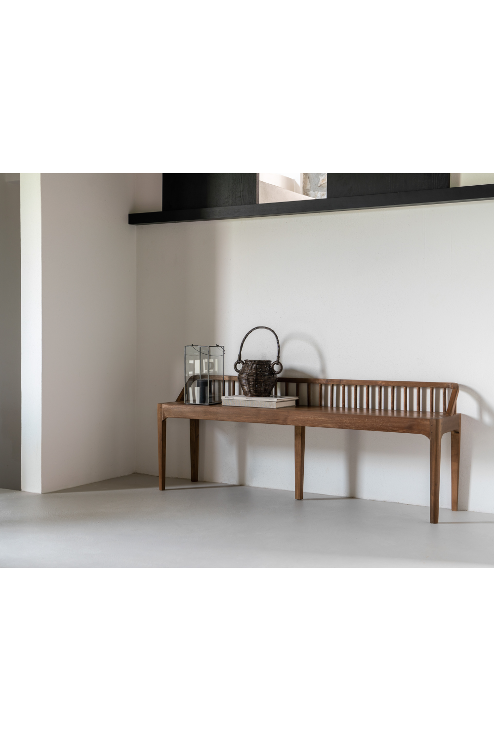   Modern Nordic Teak Bench | Oroa.com