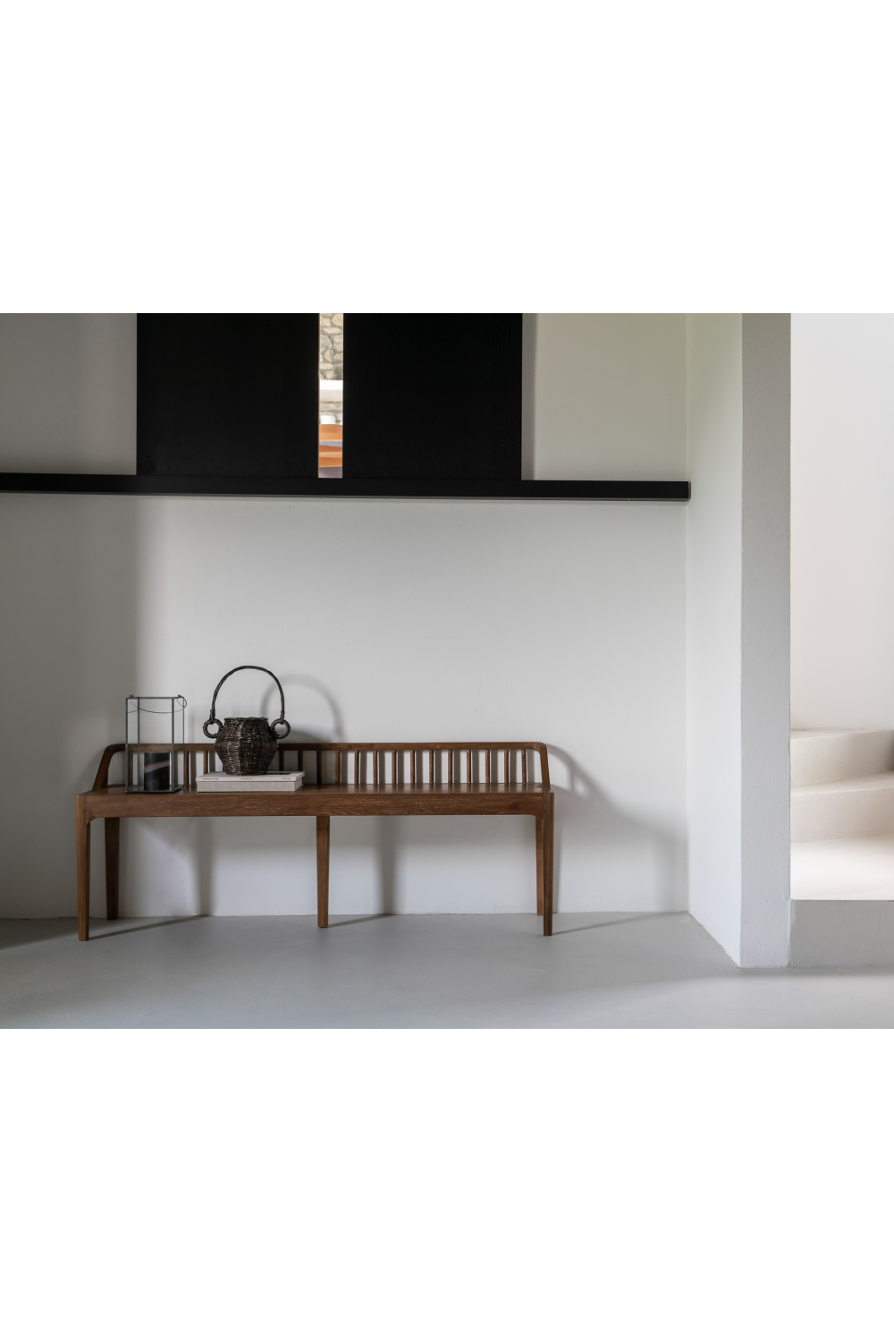   Modern Nordic Teak Bench | Oroa.com