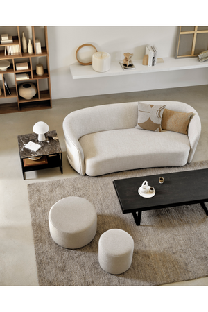   Round Fabric Pouf | Oroa.com