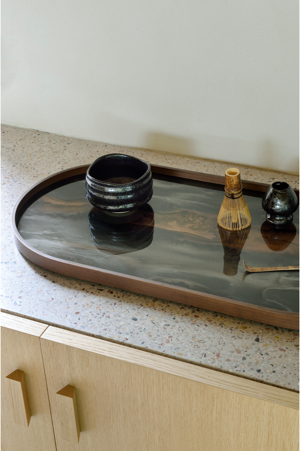   Oblong Hand-Painted Glass Tray | Oroa.com