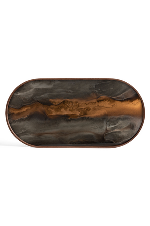   Oblong Hand-Painted Glass Tray | Oroa.com