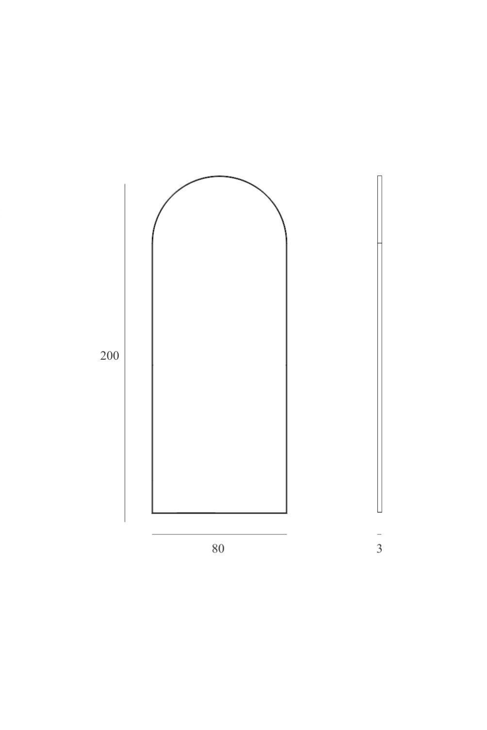   Vintage Arched Floor Mirror | Oroa.com