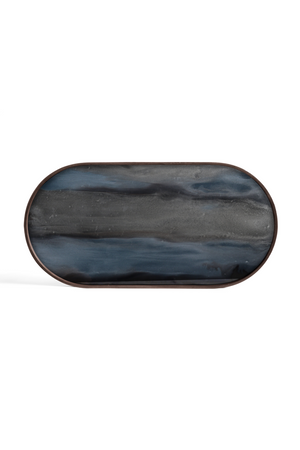   Oblong Hand-Painted Glass Tray | Oroa.com