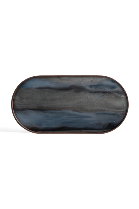   Oblong Hand-Painted Glass Tray | Oroa.com