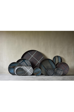   Oblong Hand-Painted Glass Tray | Oroa.com
