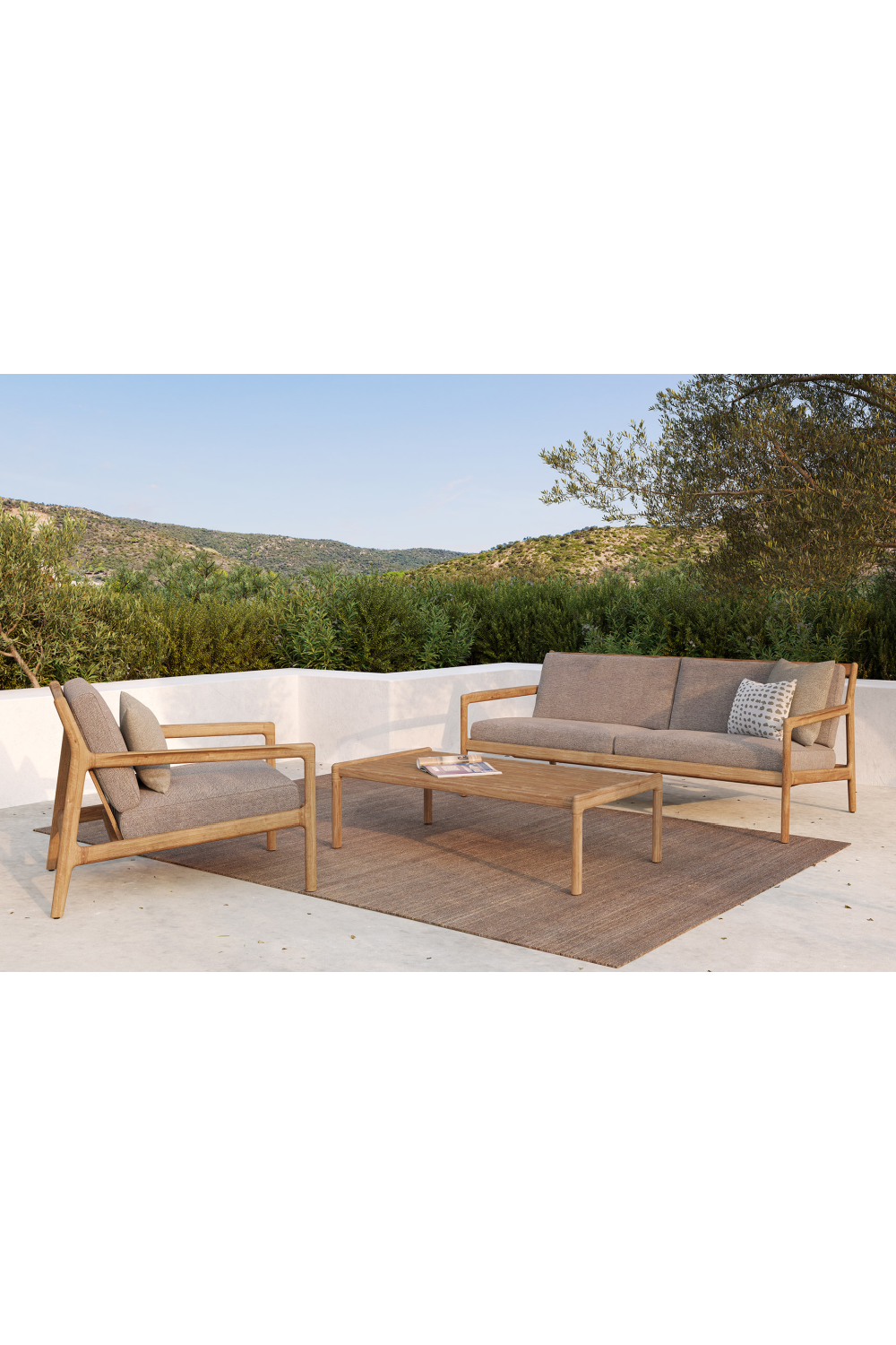   Rectangular Boucle Outdoor Cushions (2) | Oroa.com